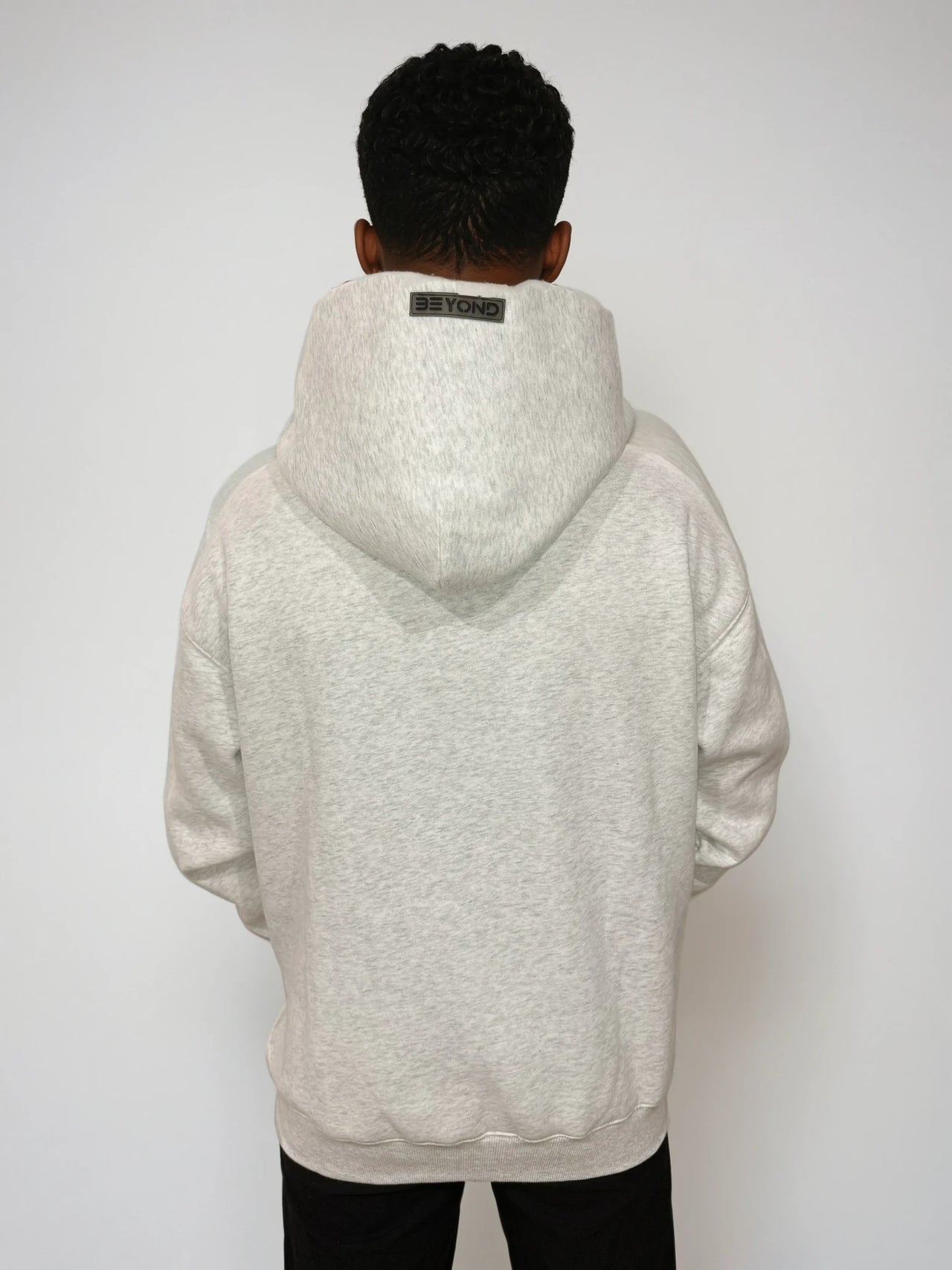 Beyond Elite Hoodie Storm Grey - Back view premium streetwear