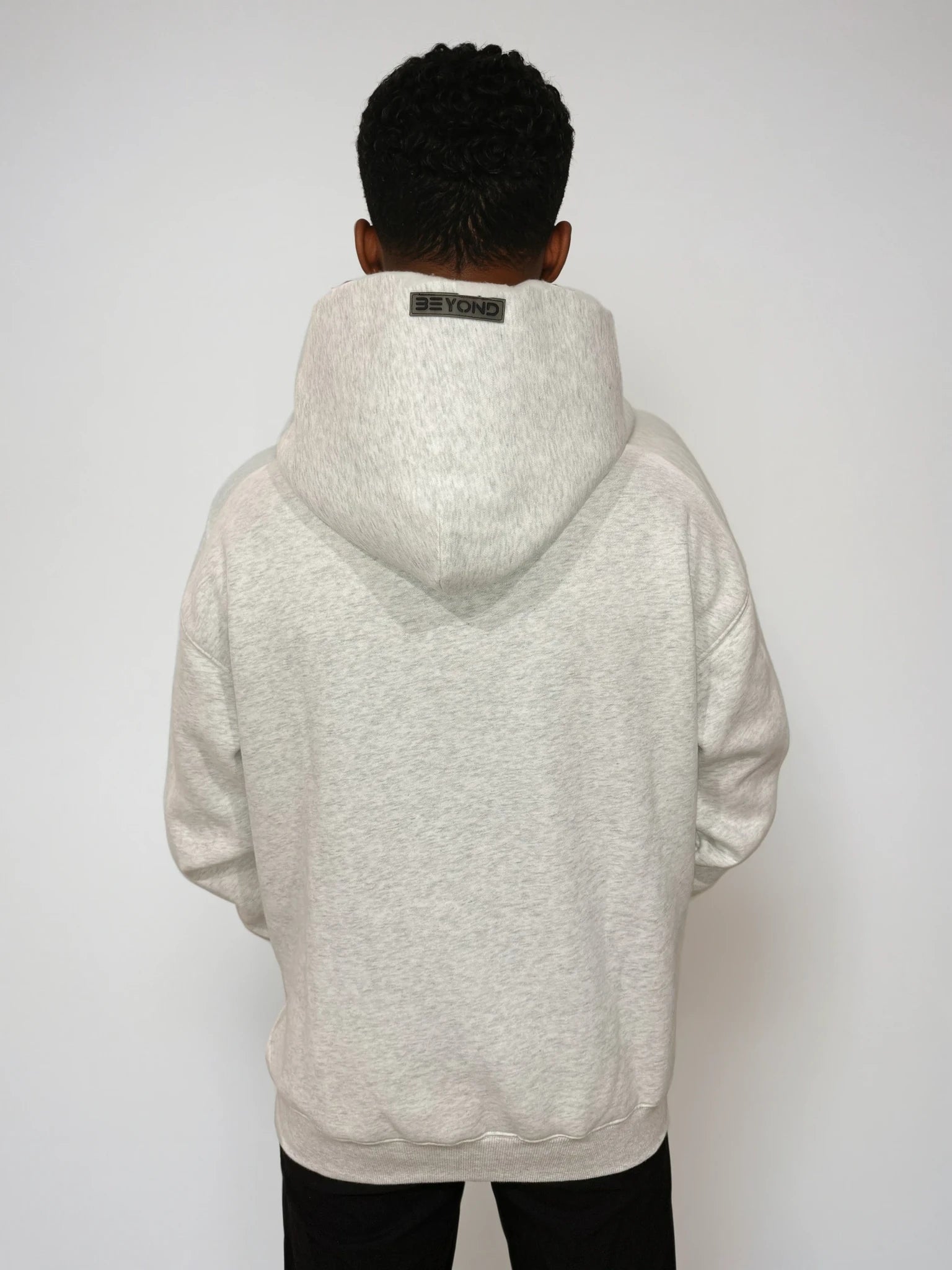 Beyond Elite Hoodie Storm Grey - Back view premium streetwear