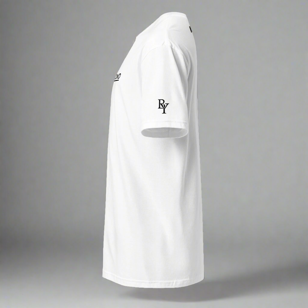 Performance Tee Alpine White - Side view design