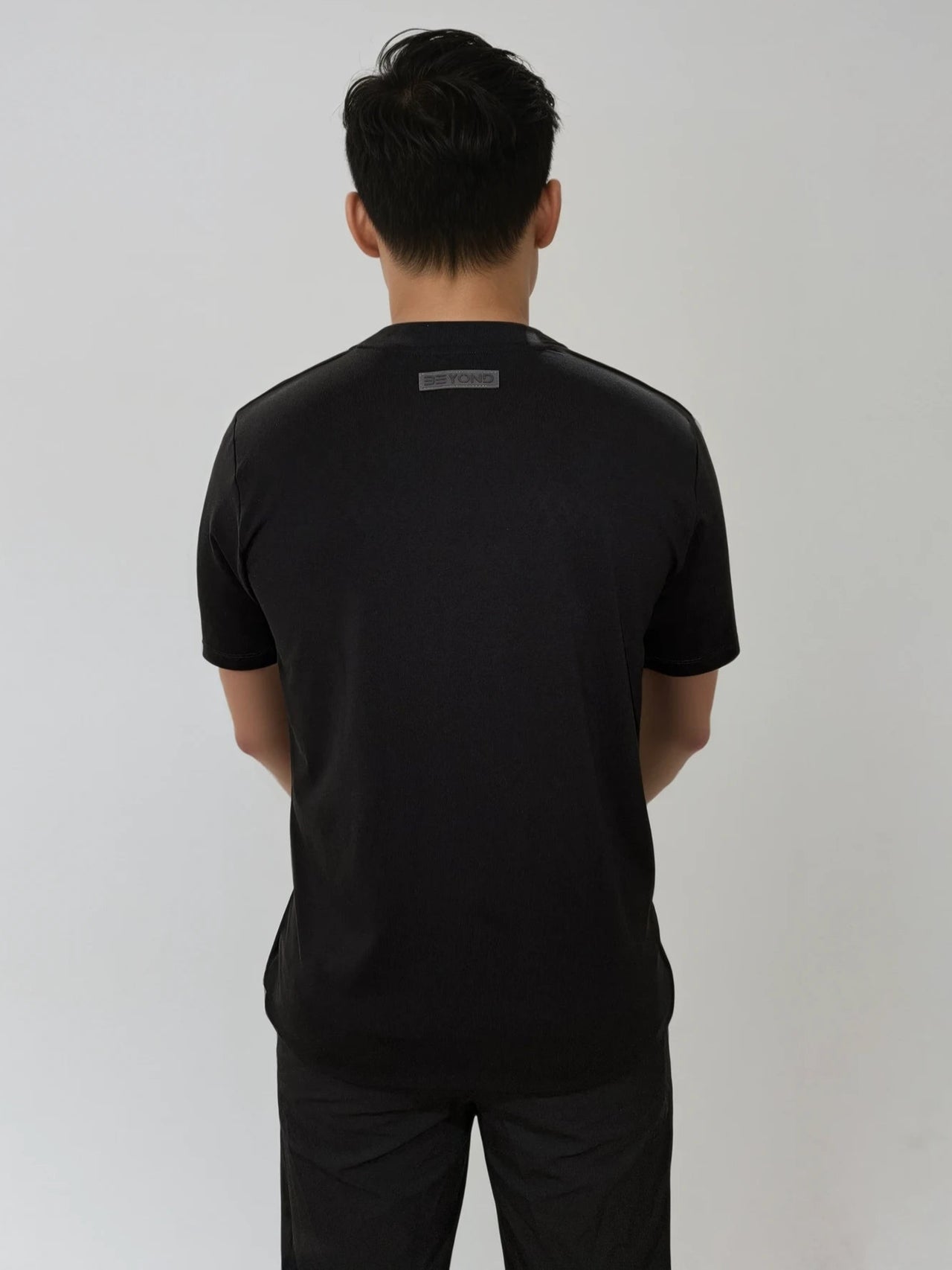 Performance Tee Phantom Black - Back view premium fit