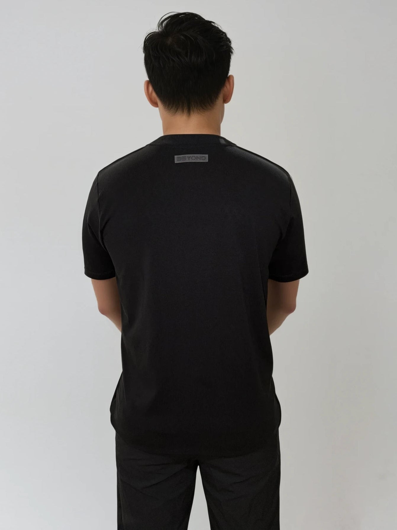 Performance Tee Phantom Black - Back view premium fit